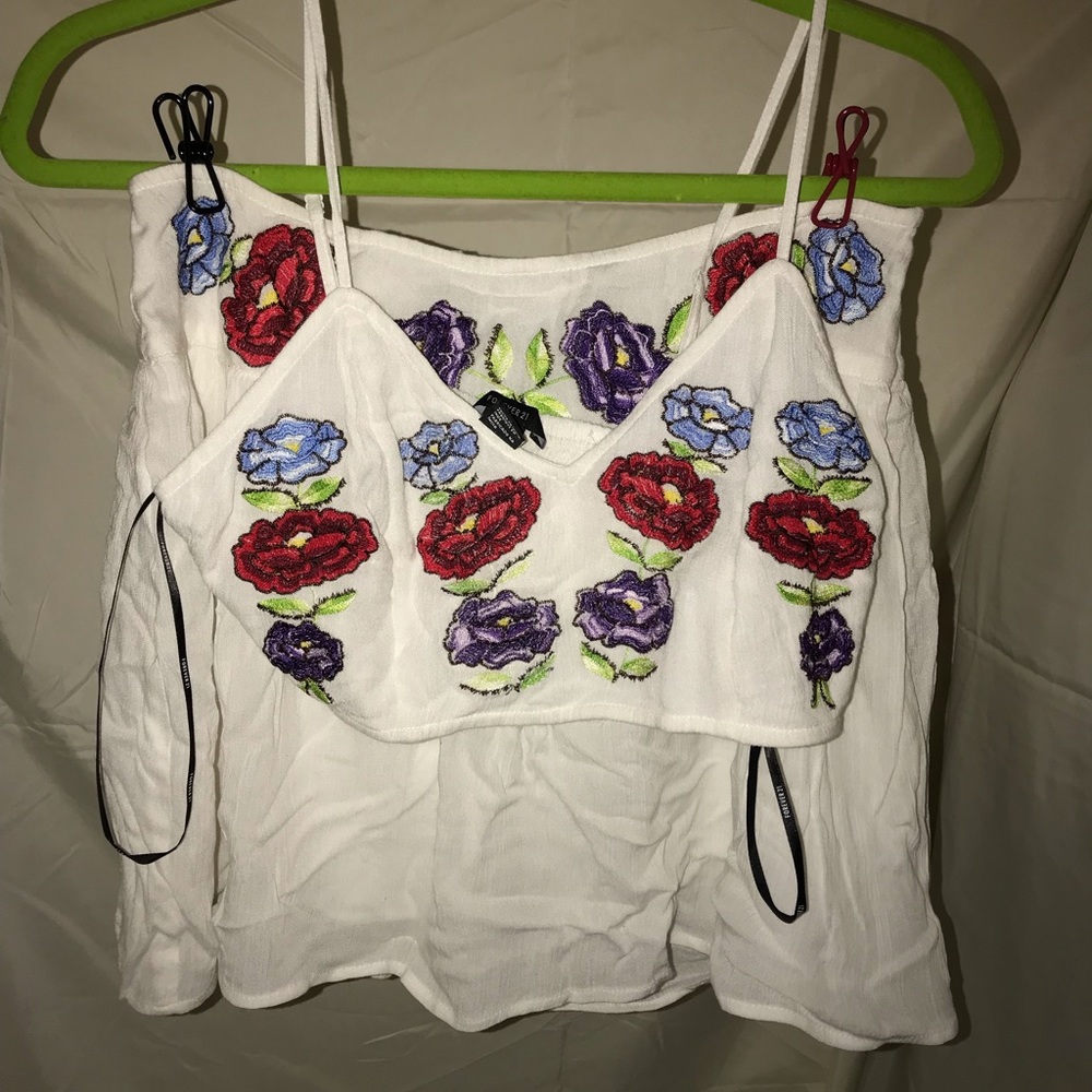 Two piece crop top and skirt!